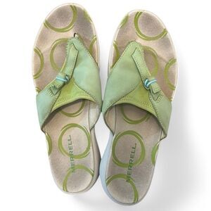 Merrell Mint Green Comfort Slides Sandals Walking Shoes Summer Casual Footwear 7